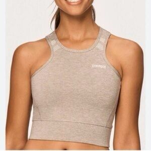 STRONGER Beige Crop Top/Sports Bra